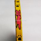 สายผ้า-ผ้ากุ๊น Cotton (ฝ้าย) การ์ตูน 2 หน้า ขนาด 3 หุน (1 cm) บรรจุ 1 เมตร สีเหลือง รูป 2