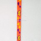 สายผ้า-ผ้ากุ๊น Cotton (ฝ้าย) การ์ตูน 2 หน้า ขนาด 3 หุน (1 cm) บรรจุ 50 เมตร สีส้ม รูป 2