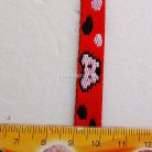 สายผ้า-ผ้ากุ๊น Cotton (ฝ้าย) การ์ตูน 2 หน้า ขนาด 3 หุน (1 cm) บรรจุ 1 เมตร สีแดง รูป 3