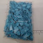 หัวซิปฟันไนลอน ป้าย ขนาดเบอร์ 3  บรรจุ 100 อัน สีฟ้า