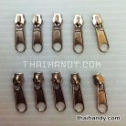 หัวซิปฟันไนลอน ป้าย ขนาดเบอร์ 3  บรรจุ 100 อัน สีนิเกิ้ล รูป 2