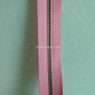 รางผ้าซิปเฉพาะรางซิป ฟันเหล็ก ขนาดเบอร์ 3 ฟันสีทองรมดำ บรรจุ 12 หลา สีชมพูอ่อน รูป 2