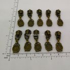 หัวซิปฟันเหล็ก นาฬิกา ขนาดเบอร์ 3  บรรจุ 300 อัน สีทองรมดำ รูป 3