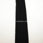 สายผ้า-ผ้ากุ๊น Cotton (ฝ้าย) ลายก้างปลา ขนาด 1 นิ้ว บรรจุ 1 เมตร สีดำ