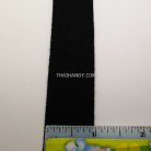 สายผ้า-ผ้ากุ๊น Cotton (ฝ้าย) ลายก้างปลา ขนาด 1 นิ้ว บรรจุ 1 เมตร สีดำ รูป 2