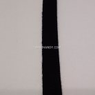 สายผ้า-ผ้ากุ๊น Cotton (ฝ้าย) ลายก้างปลา ขนาด 4 หุน (1.3 cm) บรรจุ 1 เมตร สีดำ