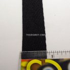 สายผ้า-ผ้ากุ๊น Cotton (ฝ้าย) ลายก้างปลา ขนาด 6 หุน (2 cm) บรรจุ 1 เมตร สีดำ รูป 2