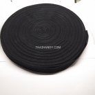 สายผ้า-ผ้ากุ๊น Cotton (ฝ้าย) ลายก้างปลา ขนาด 6 หุน (2 cm) บรรจุ 50 หลา สีดำ