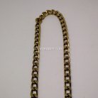 โซ่อลูมิเนียม ตัดเหลียม ขนาด 8 mm  บรรจุ 1 เมตร สีทองรมดำ