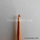 เข็มถักโครเชต์ เหล็ก ขนาดเบอร์ 5-8  บรรจุ 1 อัน สีทอง รูป 3