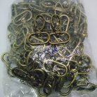 คอหมาโลหะ แฟชั่น ขนาด 2.5x4.5 cm  บรรจุ 100 อัน สีทองรมดำ