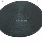 สายผ้า-ผ้ากุ๊น PP  ลายเรียบ ขนาด 4 หุน (13 cm) บรรจุ 50 เมตร สีดำ