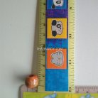 ลูกปัดไม้ ลาย ขนาด 12 mm  บรรจุ 100 อัน สีลาย รูป 3