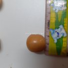 ลูกปัดไม้ กลม ขนาด 20 mm  บรรจุ 10 อัน สีครีม รูป 2