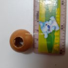 ลูกปัดไม้ กลม ขนาด 20 mm  บรรจุ 10 อัน สีครีม รูป 3