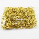 คอหมาโลหะ ตะขอซี ขนาด 1.21x3.8 cm  บรรจุ 100 อัน สีทอง