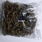 คอหมาโลหะ ตะขอซี ขนาด 1.21x3.8 cm  บรรจุ 100 อัน สีทองรมดำ