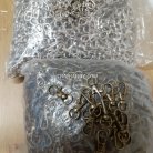 คอหมาโลหะ ดีด ขนาด 1x3.3 cm  บรรจุยกถุงไม่นับใหม่ได้ 970-1000 อัน สีทองรมดำ รูป 3