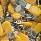 หัวซิปฟันไนลอน พลาสติก ขนาดเบอร์ 5  บรรจุ 100 อัน สีเหลือง