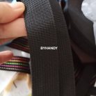 สายผ้า-ผ้ากุ๊น PP  ลาย2000 หนา ขนาด 2 นิ้ว บรรจุ 50 เมตร สีดำ