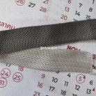 สายผ้า-ผ้ากุ๊น PP  ลายก้างปลา ขนาด 1 นิ้ว บรรจุ 50 เมตร สีเทาเข้ม