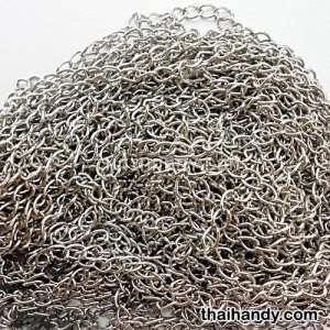โซ่ เหล็ก ขนาด 10 mmหนา บรรจุ 20 เมตร สีเงิน รูปเต็ม