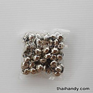 ขารองกระเป๋า กลม ขนาด 15 mm  บรรจุ 100 อัน สีนิเกิ้ล รูปเต็ม