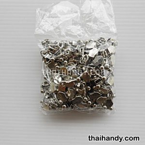 หัวซิปฟันไนลอน หัวไม้ขีด ขนาดเบอร์ 5  บรรจุ 100 อัน สีนิเกิ้ล รูปเต็ม