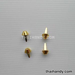 ขารองกระเป๋า ถ้วย ขนาด 15 mm  บรรจุ 4 อัน สีทองเงา รูปเต็ม