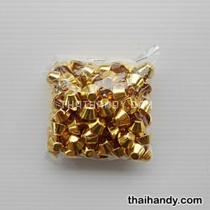 ขารองกระเป๋า ถ้วย ขนาด 15 mm  บรรจุ 100 อัน สีทองเงา รูปเต็ม
