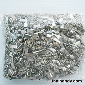 หัวซิปฟันไนลอน บานพับ ขนาดเบอร์ 5  บรรจุ 20 อัน สีนิเกิ้ล รูปเต็ม