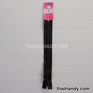 รางผ้าซิปสำเร็จรูป ฟันไนลอน ขนาดเบอร์ 3 ยาว 8 นิ้ว บรรจุ 1 ชุด สีดำ รูปเต็ม