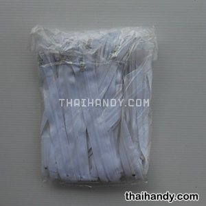 รางผ้าซิปสำเร็จรูป ฟันไนลอน ขนาดเบอร์ 3 ยาว 8 นิ้ว บรรจุ 12 ชุด สีขาว Y501 รูปเต็ม