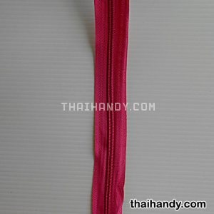 รางผ้าซิปเฉพาะรางซิป ฟันไนลอน ขนาดเบอร์ 5  บรรจุ 1 เมตร สีชมพูบานเย็น รูปเต็ม