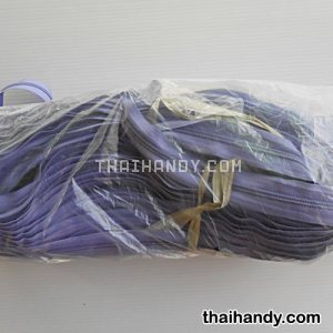 รางผ้าซิปเฉพาะรางซิป ฟันไนลอน ขนาดเบอร์ 5  บรรจุ 100 หลา สีม่วงอ่อน รูปเต็ม