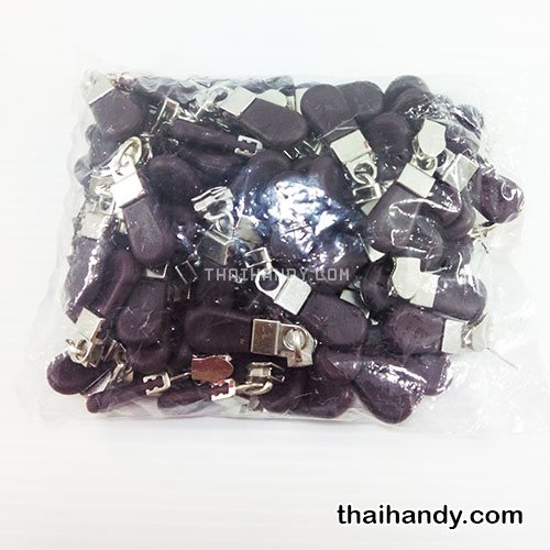หัวซิปฟันไนลอน พลาสติก ขนาดเบอร์ 5  บรรจุ 100 อัน สีน้้าตาลเข้ม รูปเต็ม