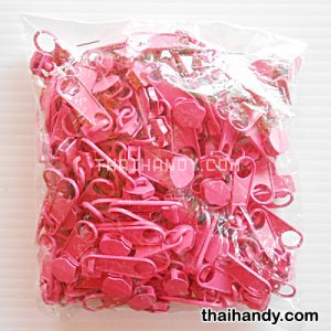หัวซิปฟันไนลอน ป้าย ขนาดเบอร์ 5  บรรจุ 100 อัน สีบานเย็น รูปเต็ม