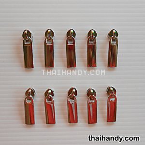 หัวซิปฟันไนลอน แท่ง ขนาดเบอร์ 5  บรรจุ 20 อัน สีนิเกิ้ล รูปเต็ม