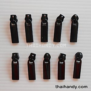 หัวซิปฟันไนลอน แท่ง ขนาดเบอร์ 5  บรรจุ 20 อัน สีดำเงา รูปเต็ม
