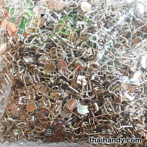 หัวซิปฟันไนลอน ป้ายโปร่ง ขนาดเบอร์ 5  บรรจุ 100 อัน สีนิเกิ้ล รูปเต็ม