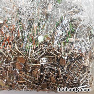 หัวซิปฟันไนลอน ป้ายลวด ขนาดเบอร์ 5  บรรจุ 100 อัน สีนิเกิ้ล รูปเต็ม