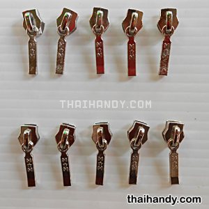 หัวซิปฟันไนลอน เนคไท ขนาดเบอร์ 5  บรรจุ 20 อัน สีนิเกิ้ล รูปเต็ม