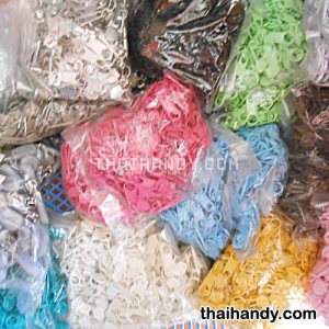 หัวซิปฟันไนลอน ป้าย ขนาดเบอร์ 5  บรรจุ 130 อัน สีคละสี รูปเต็ม