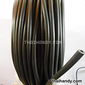 สายยางทำหูกระเป๋า PVC  ขนาด 8 มิล บรรจุ 1 กิโลกรัม สีดำ รูปเต็ม