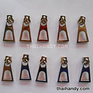 หัวซิปฟันไนลอน หางปลาเหลี่ยม ขนาดเบอร์ 5  บรรจุ 20 อัน สีนิเกิ้ล รูปเต็ม