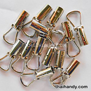 หูท่อต่อห่วงแฟชั่น เกือกม้า บรรจุ 100 อัน สีนิเกิ้ล รูปเต็ม