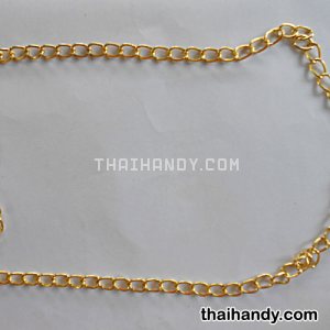โซ่ เหล็ก ขนาด 10 mmบาง บรรจุ 1 เมตร สีทอง รูปเต็ม