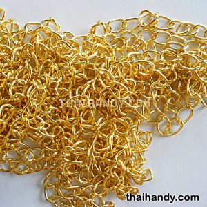 โซ่ เหล็ก ขนาด 10 mmบาง บรรจุ 20 เมตร สีทอง รูปเต็ม