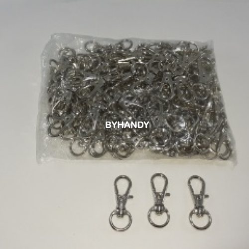 คอหมาโลหะ ดีด ขนาด 1x3.3 cm  บรรจุ 100 อัน สีนิเกิ้ล รูปเต็ม