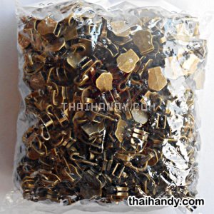 หัวซิปฟันเหล็ก หัวตะขอ ขนาดเบอร์ 5  บรรจุ 300 อัน สีทองรมดำ รูปเต็ม